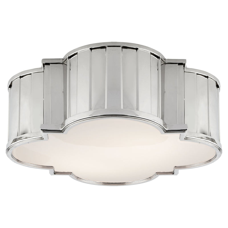 Tilden Large 4-Light Flush Mount in Polished Nickel