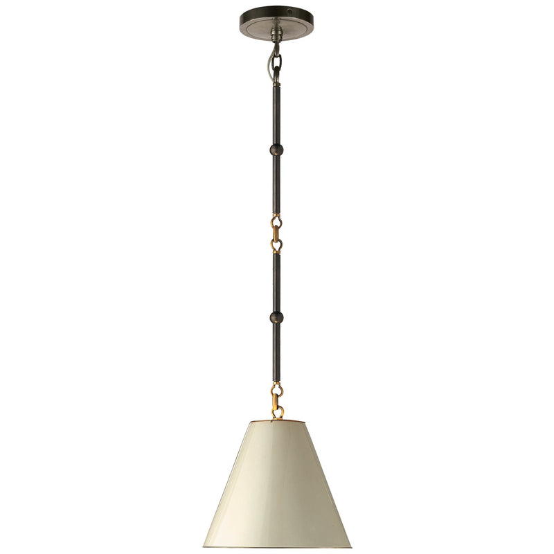 Goodman Petite Mini Pendant in Bronze with Antique Brass