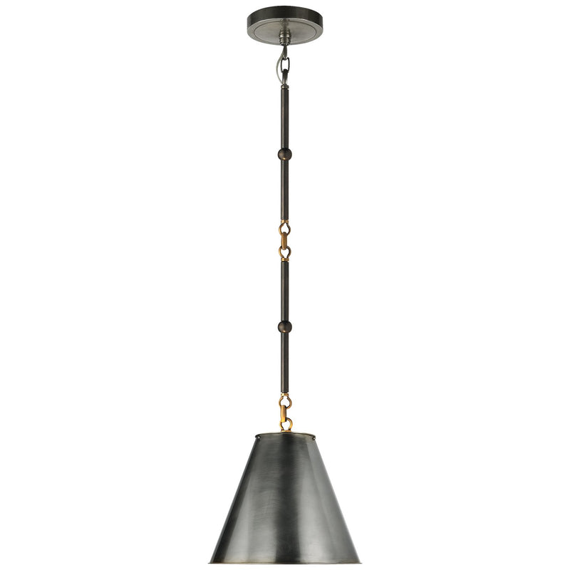 Goodman Petite Mini Pendant in Bronze with Antique Brass