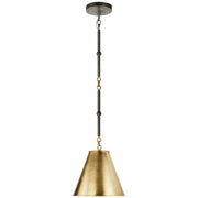 Goodman Petite Mini Pendant in Bronze with Antique Brass