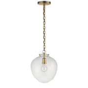 Katie Acorn Pendant in Hand-Rubbed Antique Brass