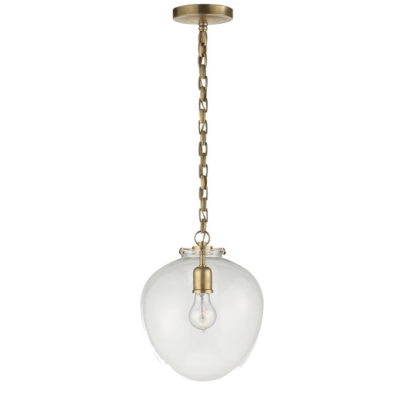 Katie Acorn Pendant in Hand-Rubbed Antique Brass
