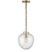 Katie Acorn Pendant in Hand-Rubbed Antique Brass