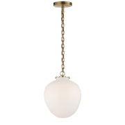 Katie Acorn Pendant in Hand-Rubbed Antique Brass