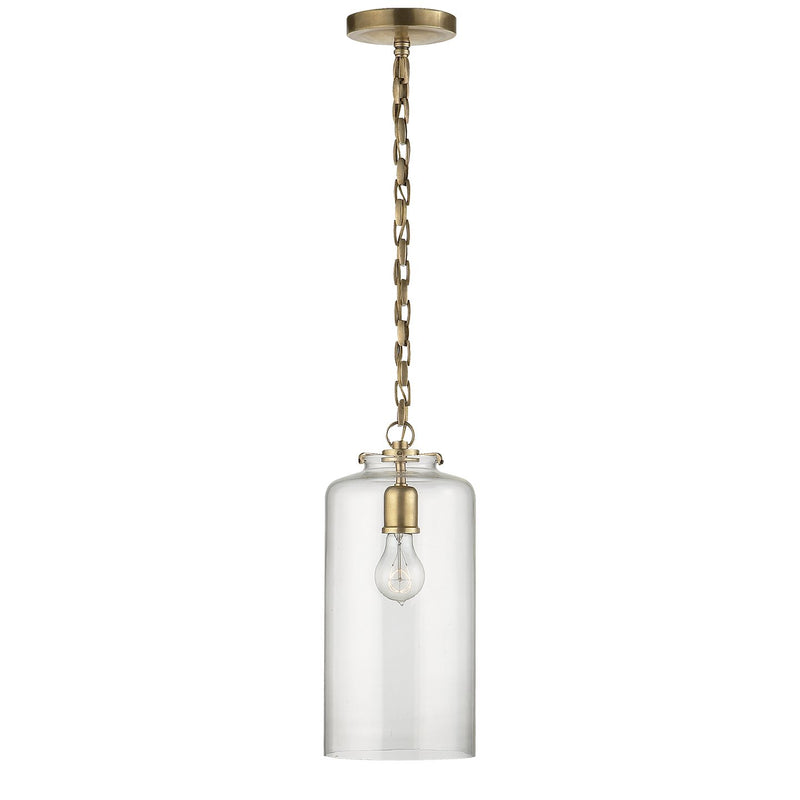 Katie Acorn Pendant in Hand-Rubbed Antique Brass