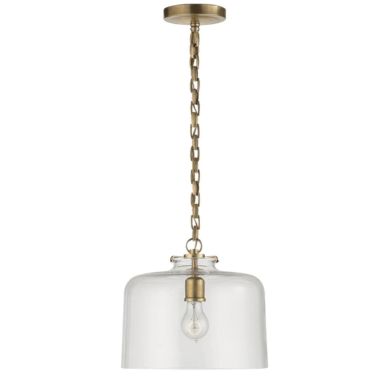 Katie Acorn Pendant in Hand-Rubbed Antique Brass