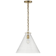 Katie Acorn Pendant in Hand-Rubbed Antique Brass