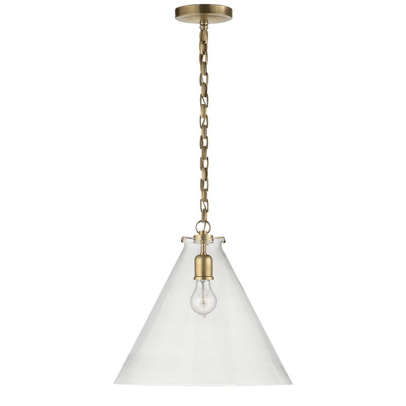 Katie Acorn Pendant in Hand-Rubbed Antique Brass
