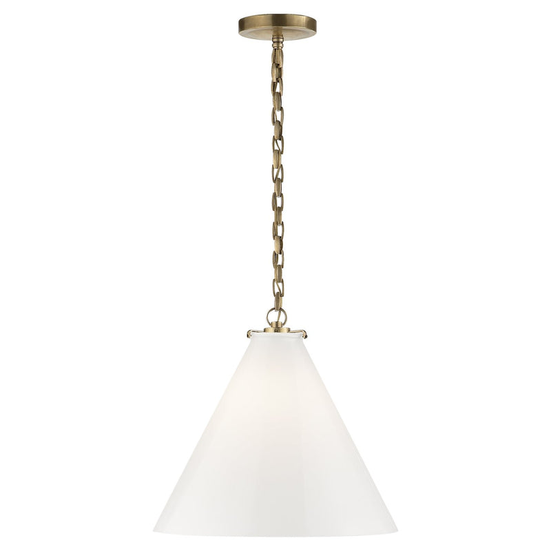 Katie Acorn Pendant in Hand-Rubbed Antique Brass