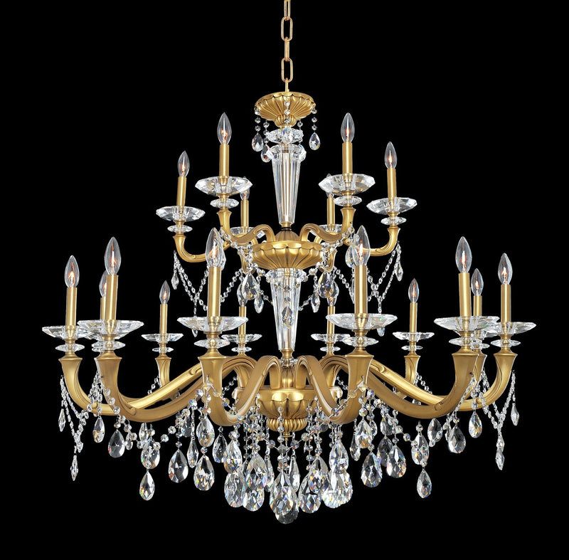 Jolivet 18-Light Chandelier in Historic Brass