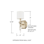 Olivia Bath Sconce in Winter Gold