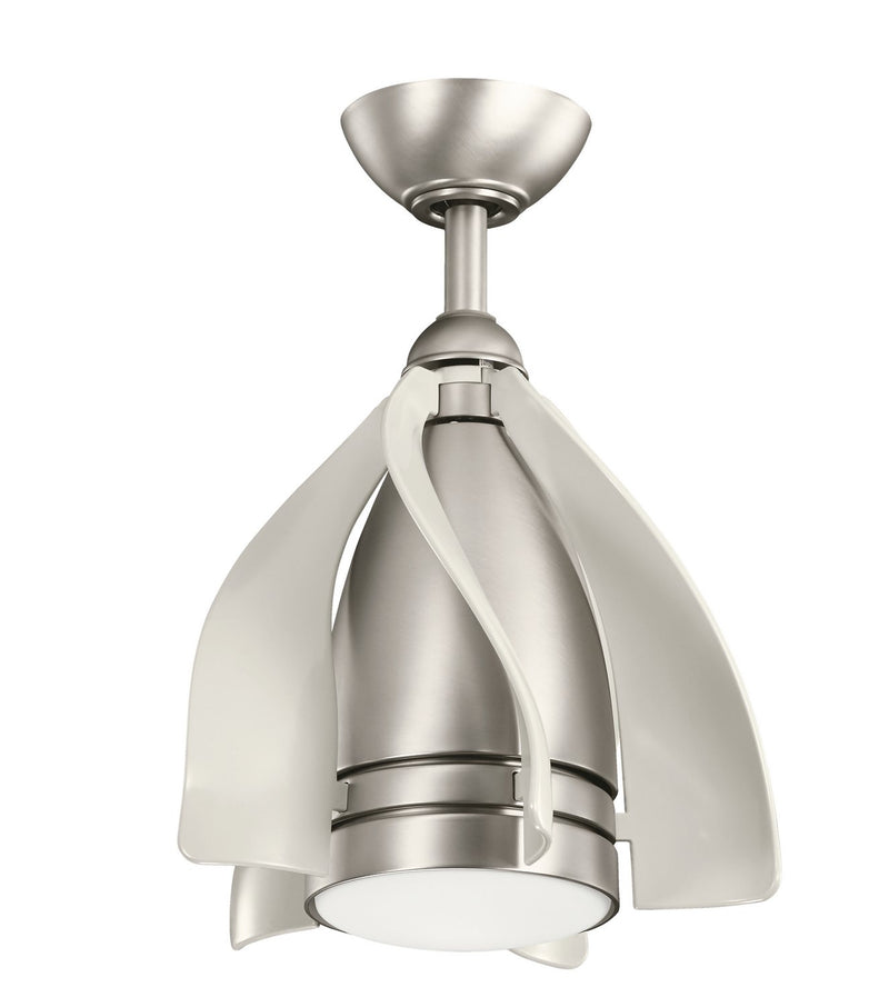 Terna 15" Ceiling Fan with Light in Brushed Nickel