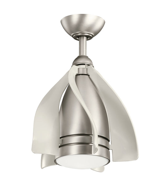 Terna 15" Ceiling Fan with Light in Brushed Nickel