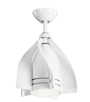 Terna 15" Ceiling Fan with Light in White
