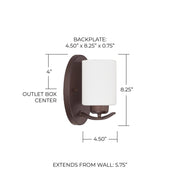 Dixon Wall Sconce in Bronze