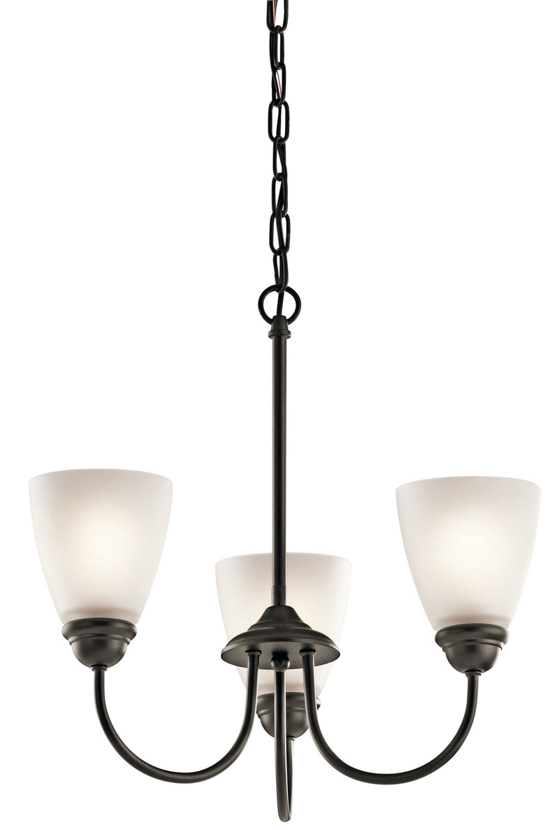 Jolie Mini Chandelier 3-Light in Olde Bronze