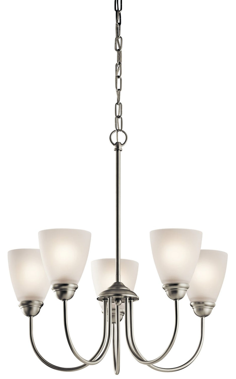 Jolie 5-Light Chandelier in Brushed Nickel