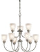 Jolie Chandelier 9-Light in Brushed Nickel