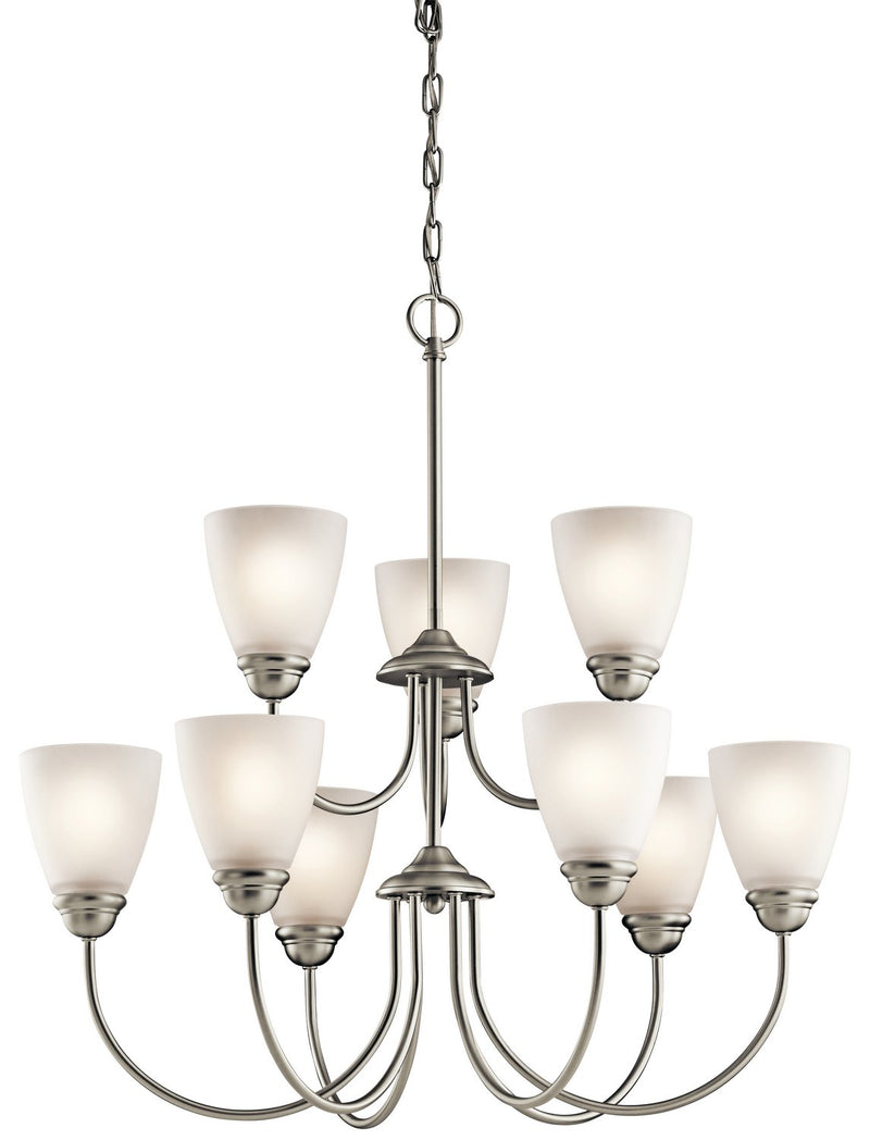 Jolie 9-Light Chandelier in Brushed Nickel