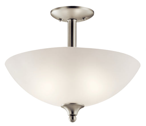 Jolie Pendant/Semi Flush 2-Light in Brushed Nickel