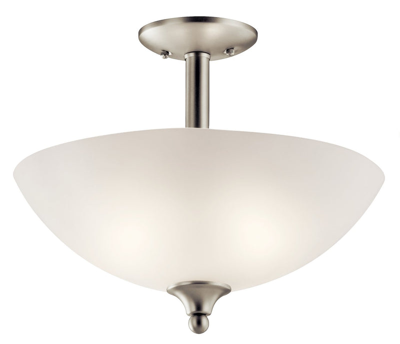 Jolie 2-Light Convertible Pendant in Brushed Nickel