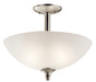 Jolie Pendant/Semi Flush 2-Light in Brushed Nickel