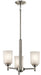 Shailene Mini Chandelier 3-Light in Brushed Nickel