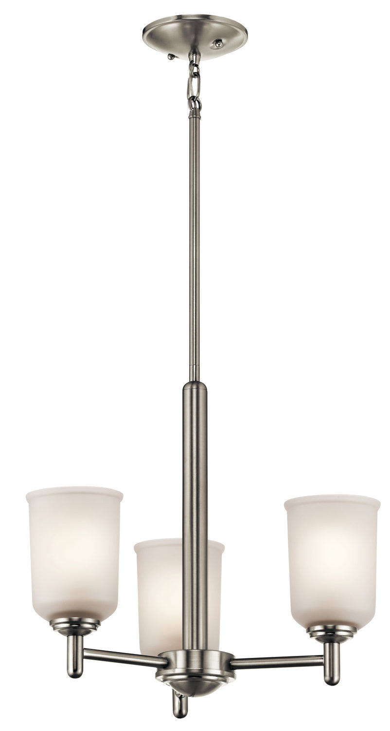 Shailene Mini Chandelier 3-Light in Brushed Nickel