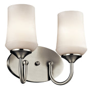Aubrey 2-Light Bath Vanity Light in Brushed Nickel