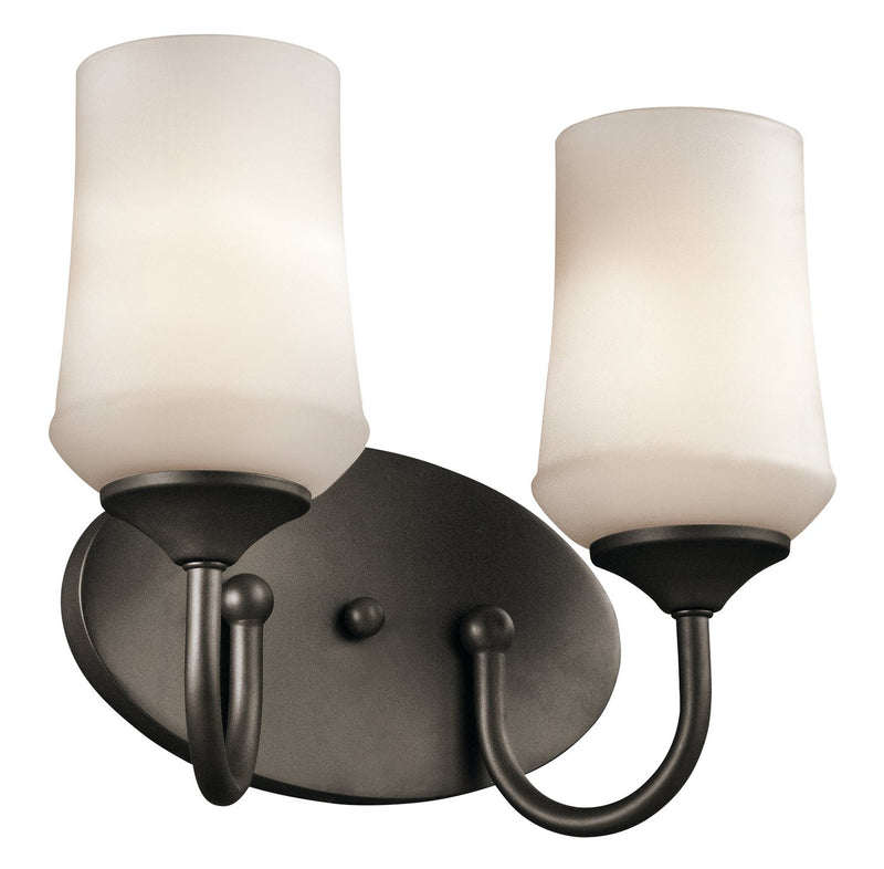 Aubrey 2-Light Bath Vanity Light in Olde Bronze