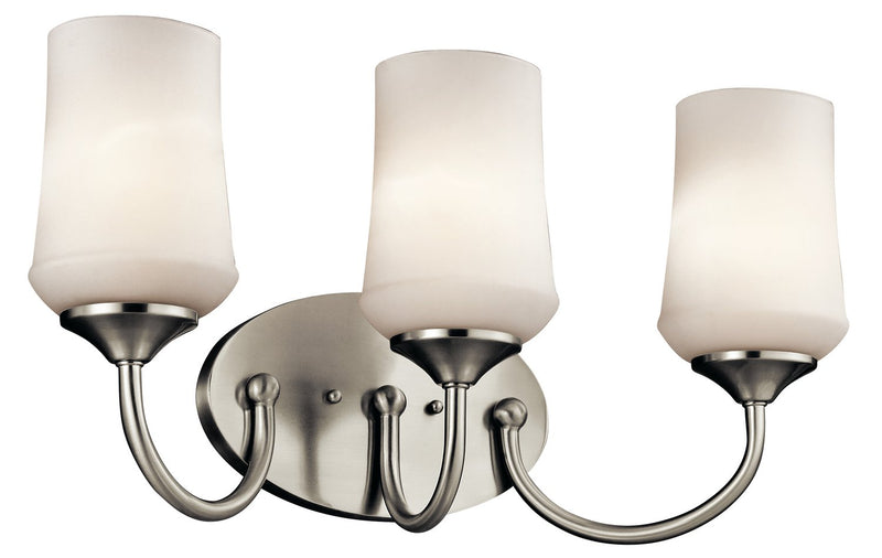 Aubrey 3-Light Bath Vanity Light in Brushed Nickel
