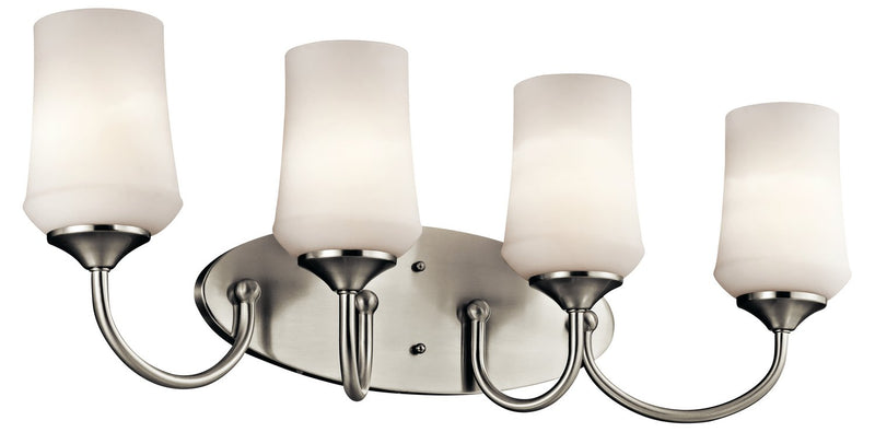 Aubrey 4-Light Bath Vanity Light in Brushed Nickel