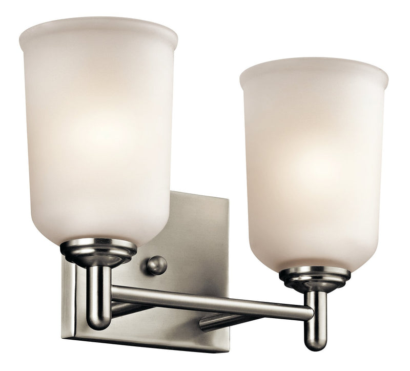 Shailene 2-Light Bath Vanity Light in Brushed Nickel