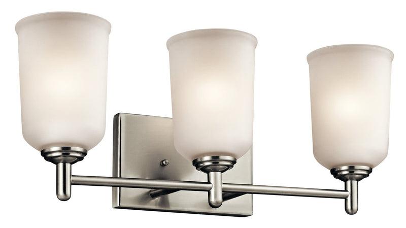 Shailene 3-Light Bath Vanity Light in Brushed Nickel