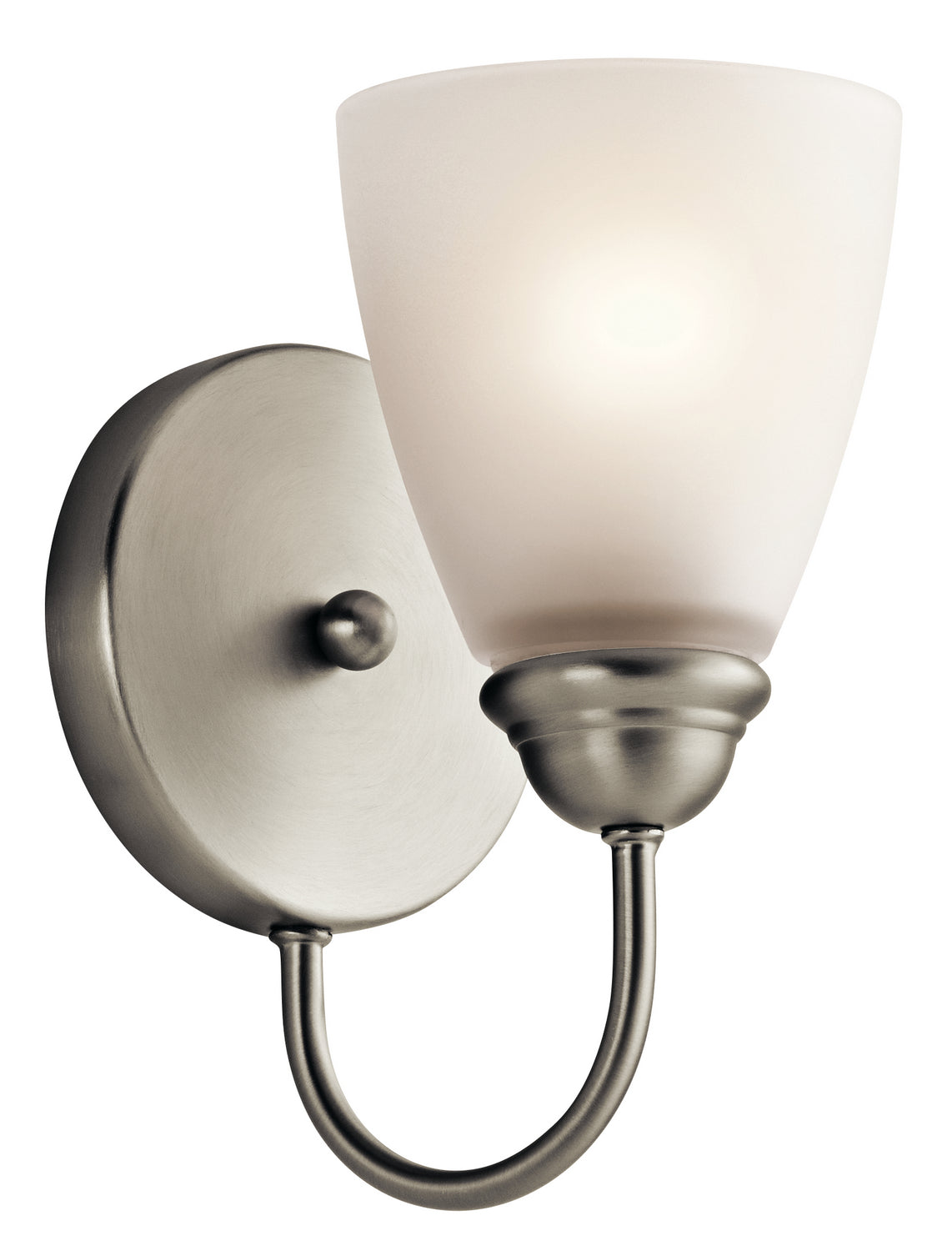 Jolie Wall Sconce 1-Light in Brushed Nickel