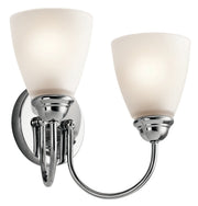 Jolie 2-Light Bath Vanity Light in Chrome