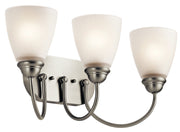 Jolie 3-Light Bath Vanity Light in Brushed Nickel