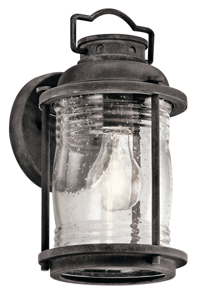 Ashland Bay Outdoor Wall 1-Light in Weathered Zinc