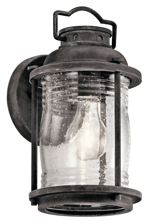 Ashland Bay Small Outdoor Wall Lantern in Weathered Zinc