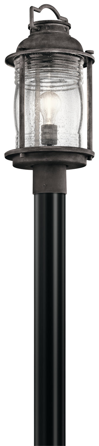 Ashland Bay Outdoor Post Mount 1-Light in Weathered Zinc