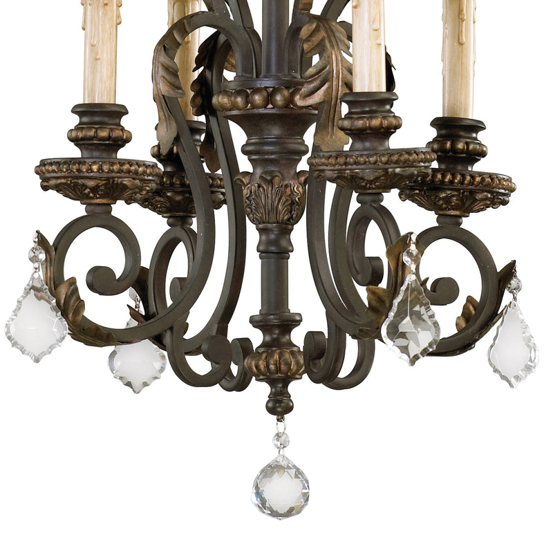 Rio Salado 4 Light Chandelier in Toasted Sienna / Mystic Silver
