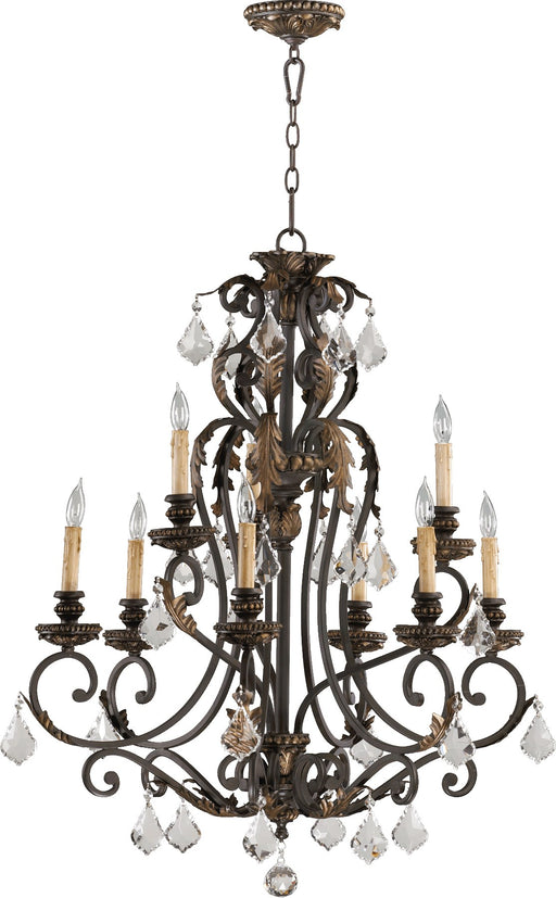 Rio Salado 9 Light Chandelier in Toasted Sienna / Mystic Silver