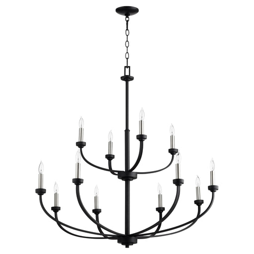 Reyes 12 Light Chandelier in Textured Black