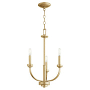 Reyes 18.5" 3 Light Chandelier in Aged Brass