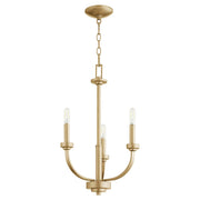 Reyes 18.5" 3 Light Chandelier in Aged Brass