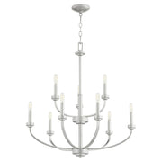 Reyes 9 Light Chandelier in Classic Nickel