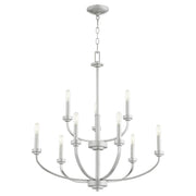 Reyes 9 Light Chandelier in Classic Nickel