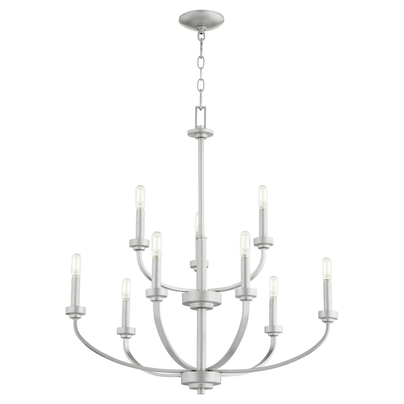 Reyes 9 Light Chandelier in Classic Nickel
