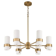 Sojourn 6 Light Chandelier in Brushed Brass