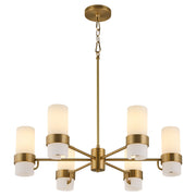 Sojourn 6 Light Chandelier in Brushed Brass